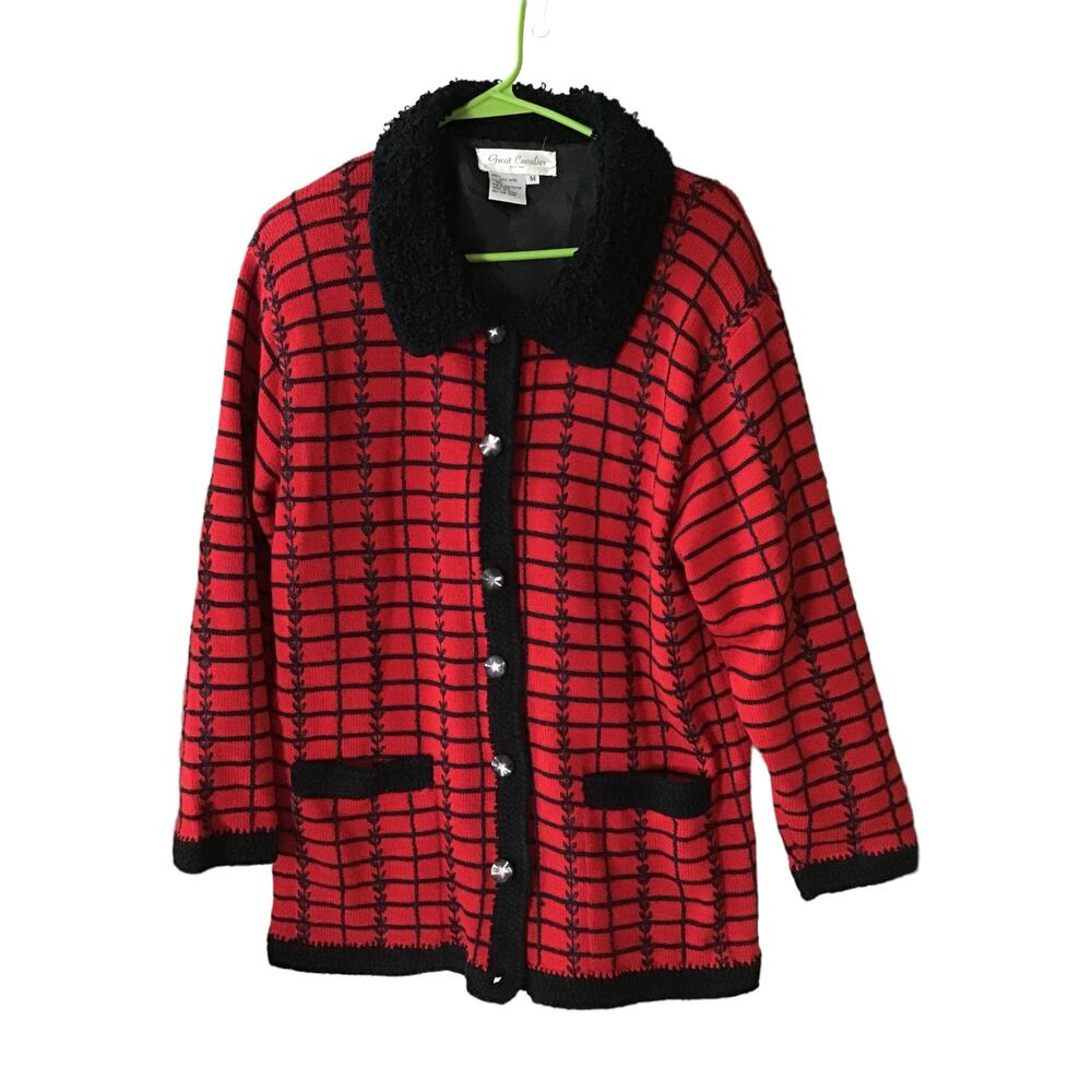 Great Cavalier Lined Wool Jacket Women’s Size M Collar Vintage